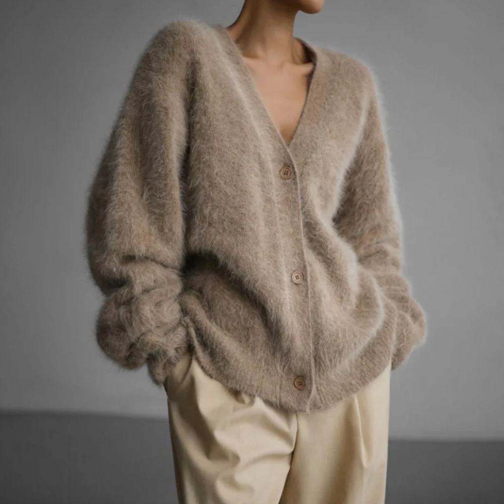 EleganzaLuna™ | Cardigan in cashmere dal design pulito e chic