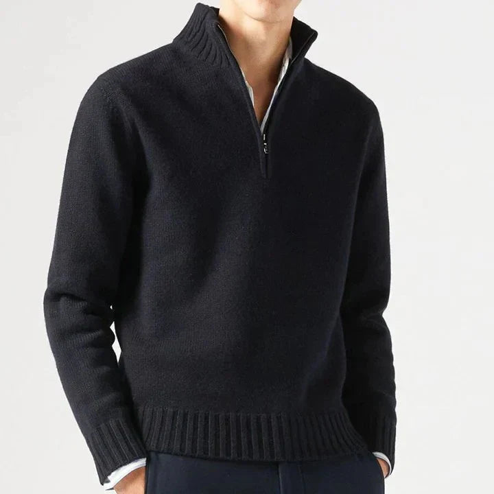 Enrico Lusso Puro™ | Pullover in puro cashmere stile camionneur