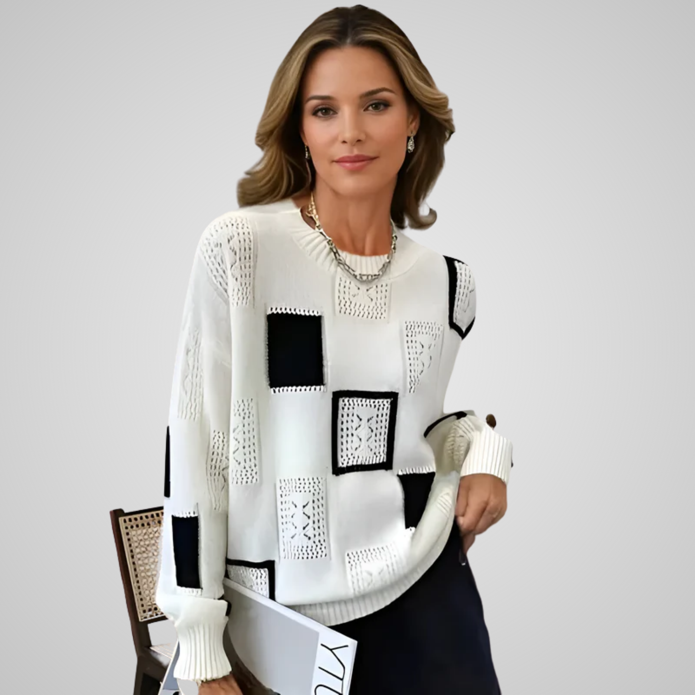 GeoChic™ | Maglione con motivi geometrici dal tocco elegante