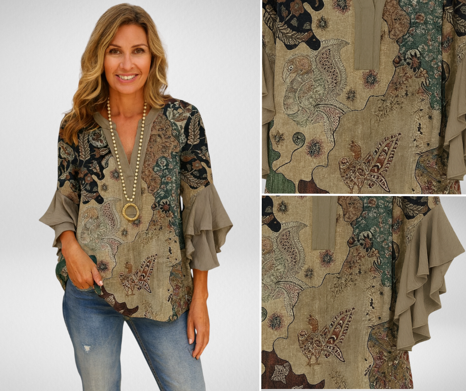 NUBRÉLIA™ | Blusa leggera con motivi eterei e moderni