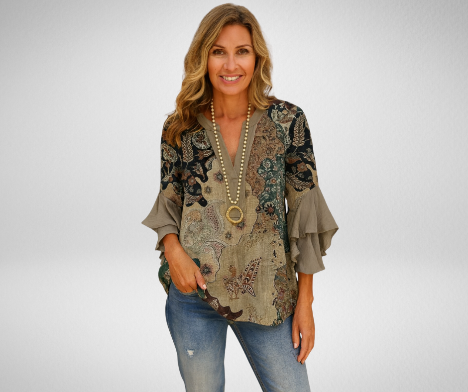 NUBRÉLIA™ | Blusa leggera con motivi eterei e moderni